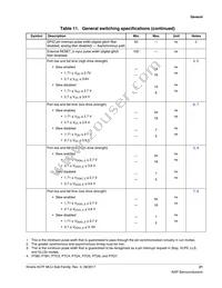 MK27FN2M0AVMI15 Datasheet Page 21