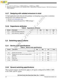 MK40DX256ZVMB10 Datasheet Page 20