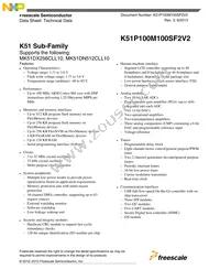 MK51DN512CLL10 Datasheet Cover