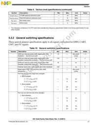 MK51DN512CLL10 Datasheet Page 21