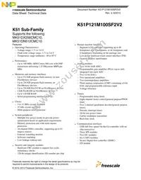 MK51DX256CLL10 Datasheet Cover