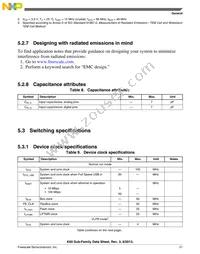 MK60DX256VMD10 Datasheet Page 21