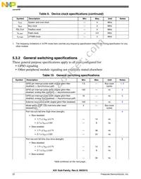 MK61FX512VMJ12 Datasheet Page 22