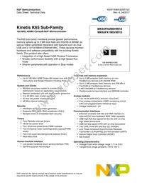 MK65FX1M0VMI18 Datasheet Cover
