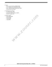 MKE02Z64VQH4 Datasheet Page 2