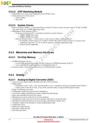 MKL14Z64VLK4R Datasheet Page 14