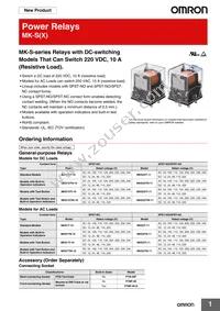 MKS1XTIN-10 AC100 Datasheet Cover