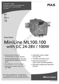 ML100.109 Datasheet Cover