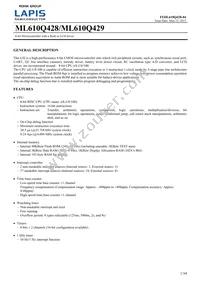 ML610Q429-NNNTBZ03A7 Datasheet Cover