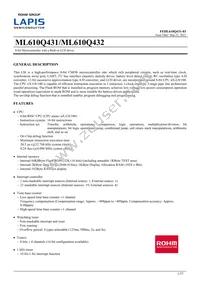 ML610Q432A-NNNTC03A7 Datasheet Cover