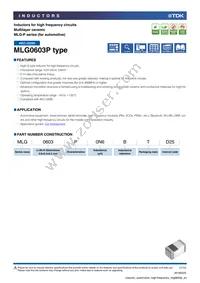 MLG0603P3N0CTD25 Datasheet Cover