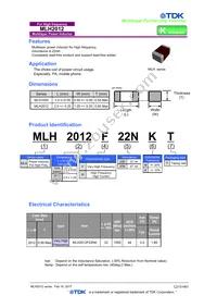 MLH2012F22NKT000 Datasheet Cover