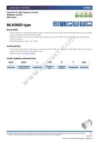 MLK0603L6N8JT000 Datasheet Cover