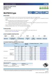 MLP2016VR47MT Datasheet Cover