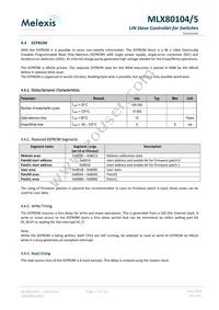 MLX80105KLQ-EAA-000-TU Datasheet Page 17