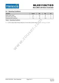 MLX81109KLW-CAA-000-TU Datasheet Page 5