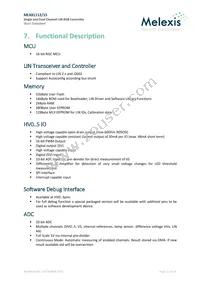 MLX81115KLQ-AAD-100-SP Datasheet Page 11