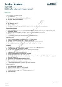 MLX81150LLW-DAA-000-SP Datasheet Cover