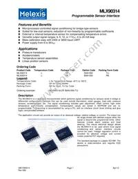 MLX90314LDF-BAA-000-RE Datasheet Cover