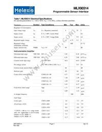 MLX90314LDF-BAA-000-RE Datasheet Page 3