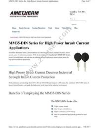 MM35 0R280-DIN Datasheet Cover