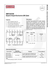 MM74HC86SJX Datasheet Page 2