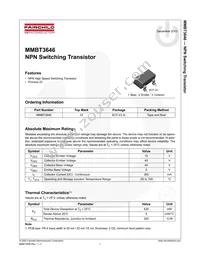 MMBT3646 Datasheet Page 2