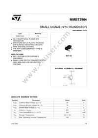 MMBT3904 Datasheet Cover