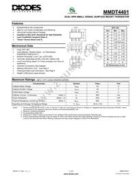 MMDT4401-7 Datasheet Cover