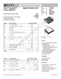 MMIX1F40N110P Datasheet Cover