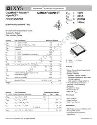 MMIX1F420N10T Datasheet Cover