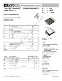 MMIX1T600N04T2 Datasheet Cover