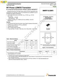 MMRF1012NR1 Datasheet Cover