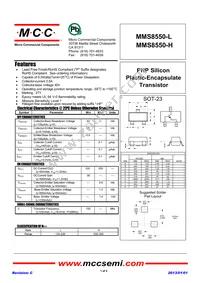 MMS8550-L-TP Datasheet Cover