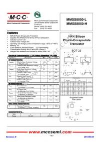 MMSS8050-L-TP Datasheet Cover