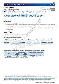 MMZ1005F750ETD25 Datasheet Page 3