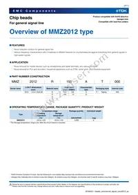 MMZ2012S151A Datasheet Page 3