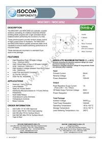 MOC3052X Datasheet Cover