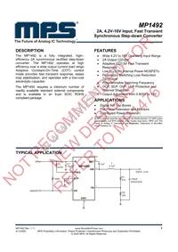 MP1492DS-LF Datasheet Cover