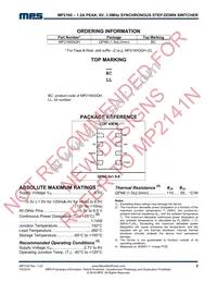 MP2160GQH-P Datasheet Page 2