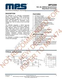 MP2209DL-LF-P Datasheet Cover