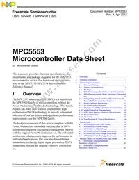 MPC5553MVR132 Datasheet Cover