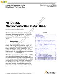 MPC5565MVZ132 Datasheet Cover