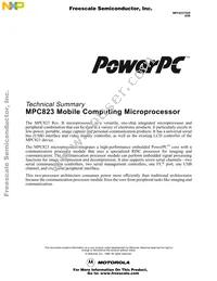 MPC823CVR66B2T Datasheet Cover