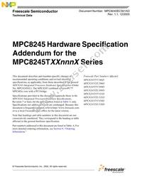 MPC8245TZU350D Datasheet Cover