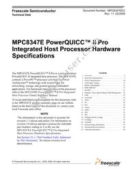 MPC8347ECZUAJFB Datasheet Cover
