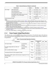 MPC8377CVRAGDA Datasheet Page 8