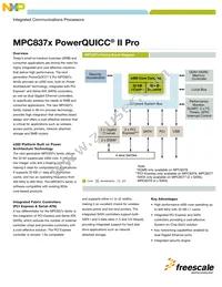 MPC8379VRALGA Datasheet Cover