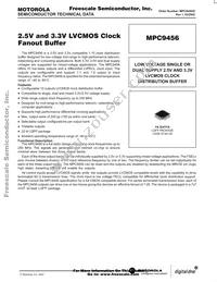 MPC9456AC Datasheet Cover