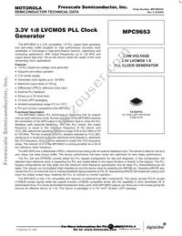 MPC9653FA Datasheet Cover